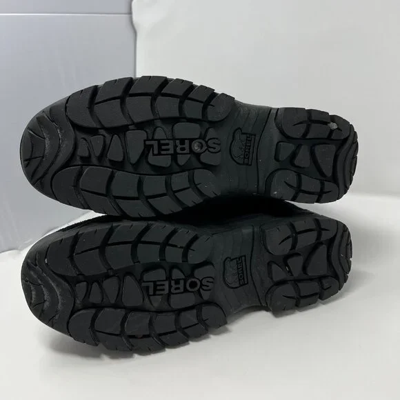 Sorel Waterfall Slip 2 NL1782 Suede Insulated Thinsulate Zip Black Women US 10 - Picture 7 of 12